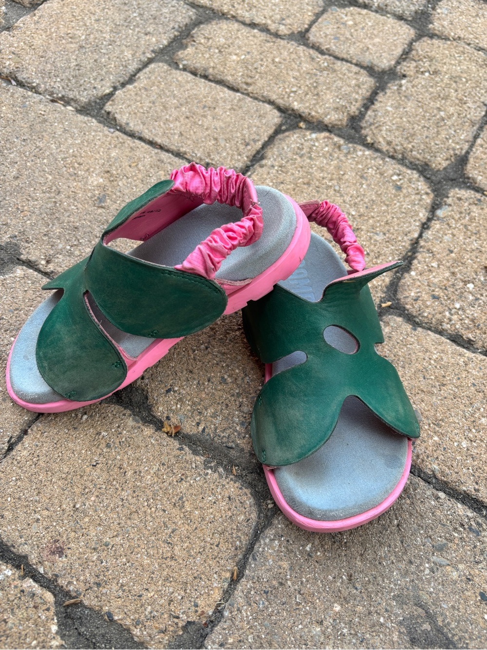 Camper Green and Pink Leather Brutus Sandal for Kids - Picture 2 of 7